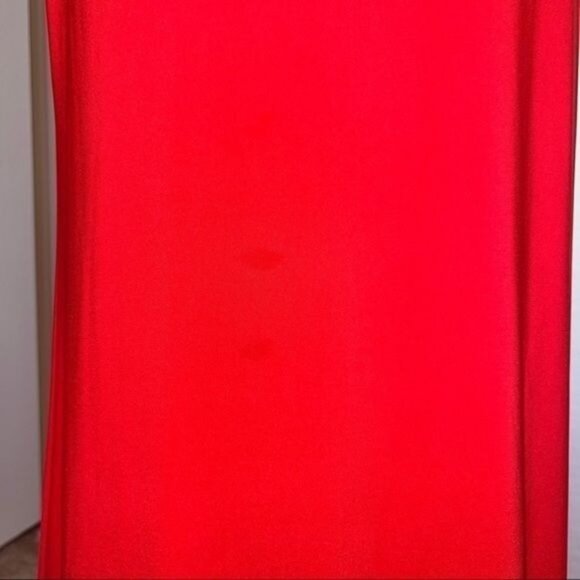 Red Sleeveless Lace Backless Dress by Morgan & Co V-Neckline & Fitted Size 9/10 - Picture 12 of 12